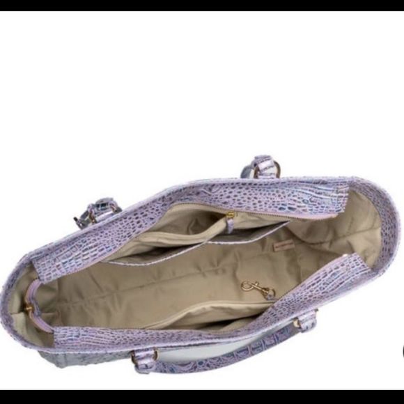 Brahmin Violet wonderland Ashlee bag Small Veronica wallet & Daisy wristlet set - Picture 13 of 16